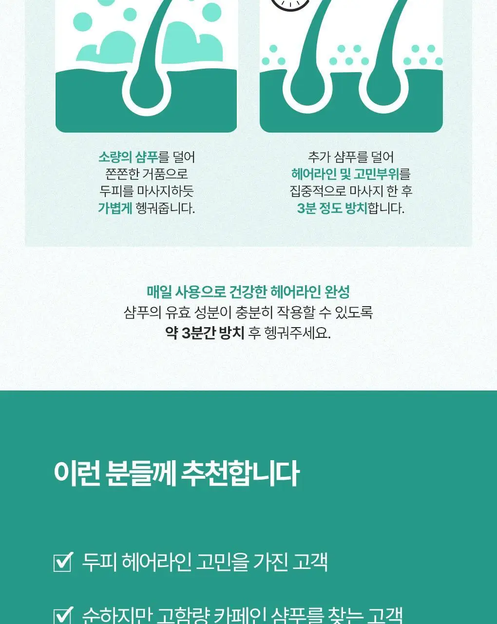 [헤어라인/힘없는두피모발용] 라우쉬 바서너블 카페인 리바이탈 샴푸 200ml 한정기획 상세페이지 6